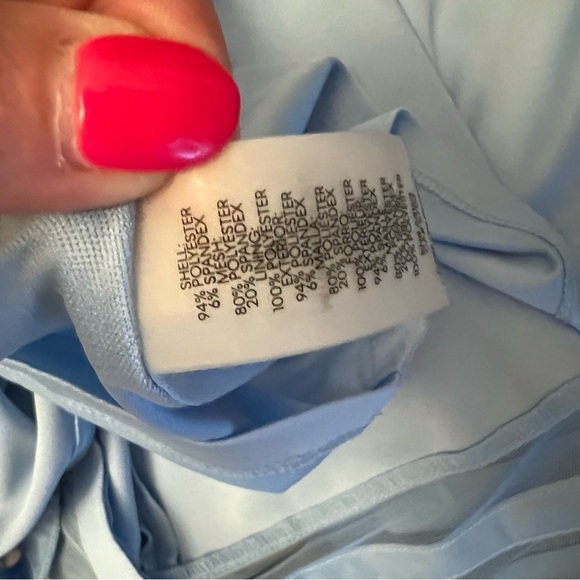 Gorgeous Calvin Klein powder blue fit and flare midi dress size 10 EUC - Picture 10 of 11